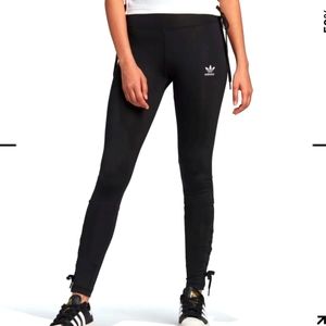 Adidas lace up ankle high rise tights  Sz Medium